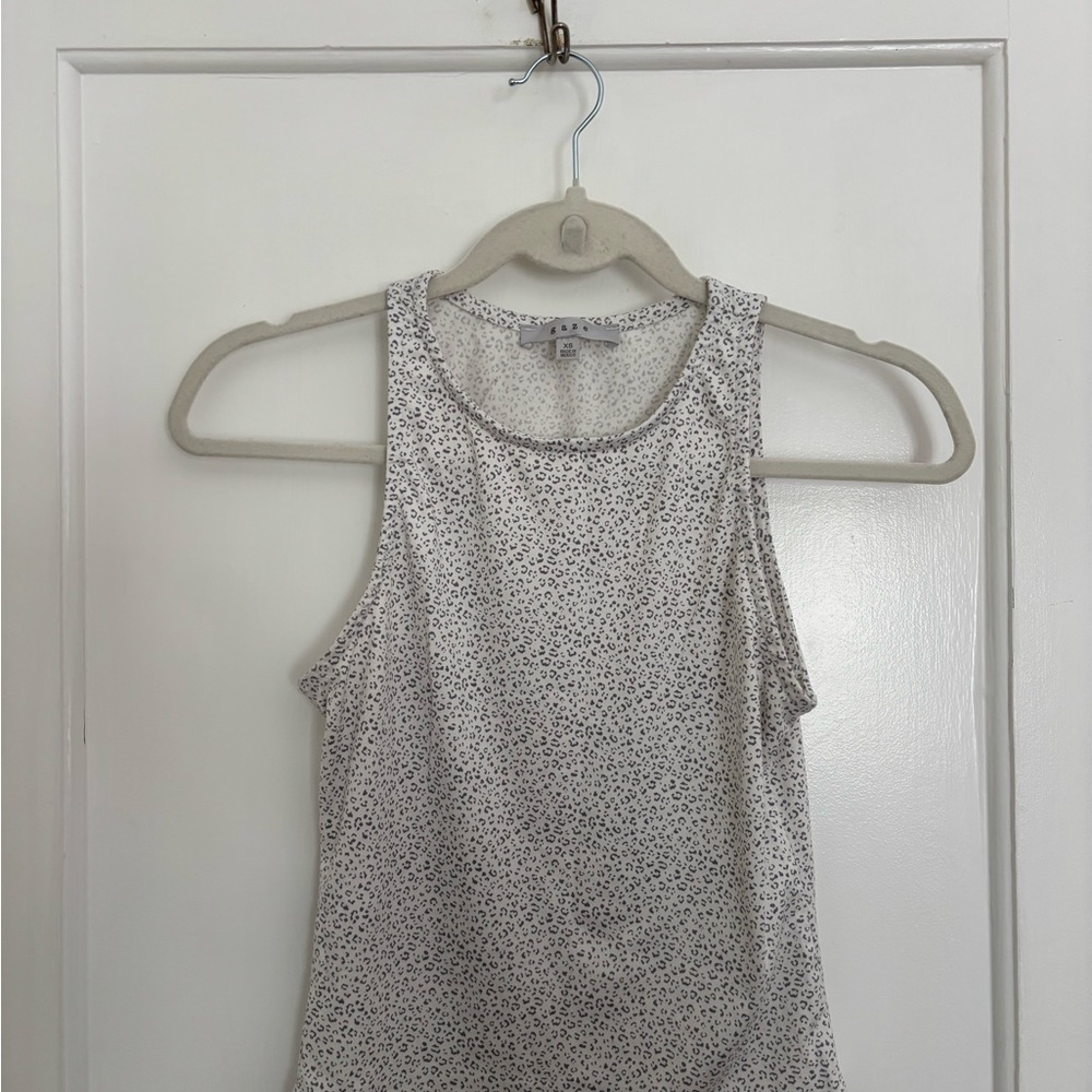 White Cheetah Tank Top